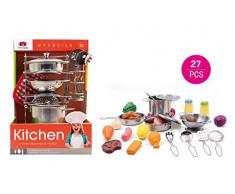 Kiddoo Jeux pour enfants - Batterie de Cuisine en Métal 27pcs