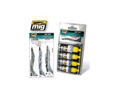 AMMO munitions Mig-7204 MIG et SU Fighters Gris Acrylique Smart Set pour Avions bocaux (4 x 17 ML), Multicolore