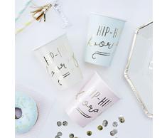 Ginger Ray PM-399 Tasse en papier à médiators Pastel