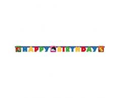amscan - 998366 - Guirlande Happy Birthday Animaux Rigolos - 180 x 15 cm