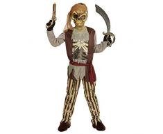 Widmann wdm03977 ? Costume pour Enfants Pirate du Bateau fantôme (140 cm/8 ? 10 Ans), Brun, XS
