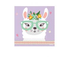 amscan 9904587 Llama Lot de 16 serviettes 2 plis 33 cm