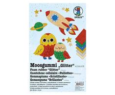 Ursus 8490099 Lot de 6 Feuilles de Caoutchouc Mousse 6 Couleurs différentes 20 x 30 cm, 2 mm dépaisseur, Autocollant, Multicolore