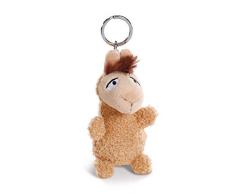 NICI- Porte-clés en Peluche Lama Luis avec Lampe LED, 44762, Marron