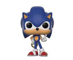 Funko- Figurine Pop Vinyl Games Sonic w/Ring, 20146, Multi-Color, Standard