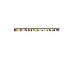 Procos guirlande joyeux anniversaire 240 x 15 cm Spiderman, multicolore, 5bg89575it