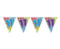 Folat 60511 11 Guirlande de fanions pour Anniversaire Multicolore 3 m