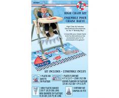 Unique Party 58177 - Kit de Décoration de Chaise Haute - 1ère Fête d’Anniversaire à thème Nautique