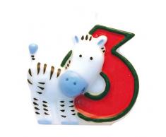 amscan - 551796 - Bougie Chiffre 6 Safari