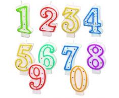 Amscan - 550289 - Bougie Chiffre 9 Pois