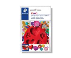 Staedtler Fimo Accessoires - Moule Flexible en Silicone Motif Coeurs Ø 7 Cm