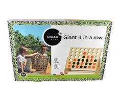 Didak Play- Jeu Puissance 4 géant en bois - 60x48x22 - Jouet pour Extérieur