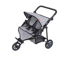 Knorrtoys Knorr Toys 16722 16722-Zwilling Poussette Double Gris Jeans