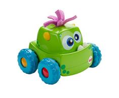 Fisher-Price Véhicules Monstres Press & Go Jouet Petite Voiture pour Dévélopper la Curiosité de Bébé et éveiller ses Sens, 9 Mois et Plus, Vert, DRG15