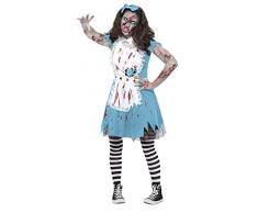 Smiffys Costume zombie à lheure du thé, Bleu, avec robe, tasse à thé en latex et bandea