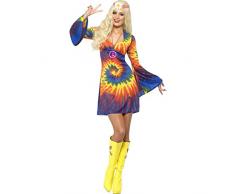 Smiffys Déguisement Femme Yéyé Années 60, Robe, 60s Groovy Baby, Serious Fun, Taille 3638, 20741