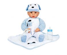 Small Foot 2736 Poupée Benoît, avec accessoires : couverture, casquette, barboteuse et bouteille, à partir de 2 ans