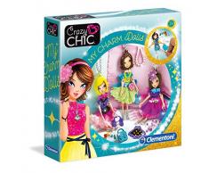 Clementoni- Crazy Chic-Pendentifs poupées, 15222, Multicolore