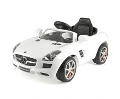 Vroom Mercedes-Benz Voiture électrique pour Enfants avec phares LED et Connexion MP3 SLS