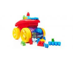 Mega Bloks Mon Wagon Ramasseur de Blocs rouge, briques et jeu de construction, 20 pièces, jouet pour bébé et enfant de 1 à 5 ans, CNG23