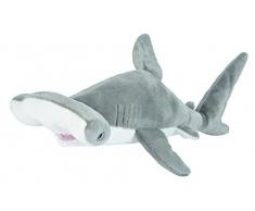 Wild Republic Republic-22486 Peluche Requin Marteau Cuddlekins, Jouets, 30cm, 22486, Gris-Blanc, 35_cm