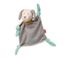Sigikid- Filles et Garçons, Doudou Plat Chien Collection Signature, Jouets pour Bébés Recommandé à partir de 0 Mois, 41939, Bleu, Gris, 26 x 20 x 9 cm