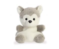 Aurora, 33474, Palm Pals, Chien Esquimau Busky, 13 cm, Peluche, Gris et Blanc