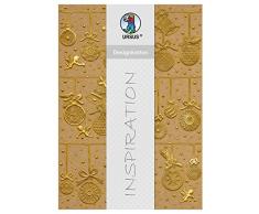 Ursus Carton 62254601 Design Boules de Noël, 250 g/m², DIN A4, Or