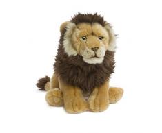 WWF - Peluche Lion - Peluche Réaliste avec de Nombreux Détails Ressemblants - Douce et Souple - Normes CE - Hauteur 30 cm
