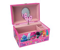 Joy Toy 67686 Trolls Boîte à Bijoux avec tiroir et Musique en Papier Cadeau