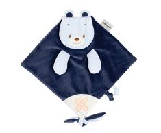 Nattou Doudou Plat Ourson, Buddiezzz, 40 x 36 x 3 cm, Bleu