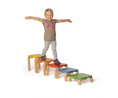 Erzi 46226 Tabourets colorés pour Exercices déquilibre, Multicolore