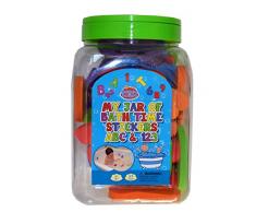 Barney & Buddy BA046 Sticker de Bain Motif Alphabet et Chiffres Multicolore