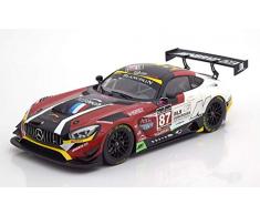 Norev- Mercedes-AMG GT3 2016-Team Akka Voiture Miniature de Collection, 183492, Rouge/Noir/Blanc
