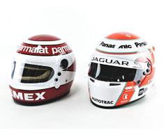 Mini Helmet- Voiture Miniature de Collection, PIQUETset, Blanc/Rouge
