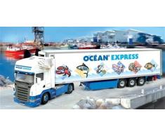 T2M - I3852 - Italeri - Maquette Plastique à Assembler - Scania Frigo Ocean Express - Echelle 1/24