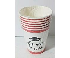 Sweet Party – Lot de 6 Verres en Papier La Mia Laurea Festa Party ALLESTIMENT Buffet, MVT906