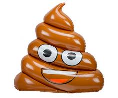 Emoji- Lit Gonflable poo Flotteur, 5884