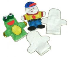 Lot de 20 marionnettes à Doigts en Coton Blanc