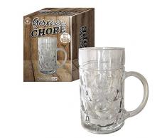 Original German Chope | Chope à Bière 1 Litre en Verre | Verre à Bière Géant | Chope Allemande Authentique | Qualité Premium | Oktoberfest | Fête de la Bière | Pinte | OriginalCup®