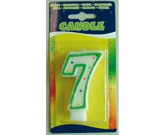 Folat Bougie à Chiffres 7 pour décoration danniversaire