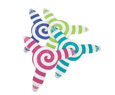 Unique Party 84758 - Jouets pour Pochette Cadeau - Disques Volants en Plastique - Sac de 4