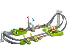 Hot Wheels Circuit Deluxe Mario Kart motorisé, coffret de jeu pour petites voitures à connecter avec circuit et pistes, jouet pour enfant, GCP27