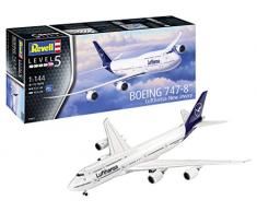 Revell- Boeing 747-8 Lufthansa Nouvelle livrée Maquette davion, 3891, Blanc