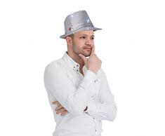 Dress Up America Chapeau dargent de Fedora avec des lumières clignotantes de LED pour ladulte