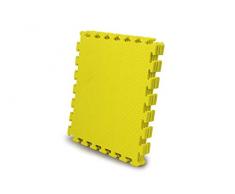 Jamara Jaune 460418-Tapis Puzzle 50 x 50 cm 4pcs – Tapis de Jeu, Extensible, Surface Non Glissante, Lavable, Résistant à l‘Usure, Protection Contre Le Froid, 460418