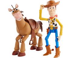 Disney Pixar Toy Story 4, Coffret Aventure Figurines Articulées Woody & Pile-Poil, Tailles Fidèles au Film pour Rejouer les Scènes du Film, Jouet pour Enfant, GDB91