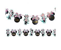 Procos guirlande décoration Met En Papier 2 mt Minnie Party Gem, Multicolore, 5pr88980