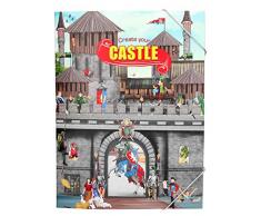 Depesche 10366 Create Your Castle Livre à colorier avec Autocollants Multicolore