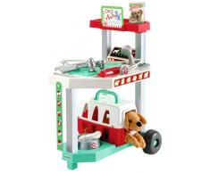 Jouets Ecoiffier – 1909 - La clinique vétérinaire pour enfants vendue avec peluche– Jeu dimitation – 15 pièces – Dès 18 mois – Fabriquée en France